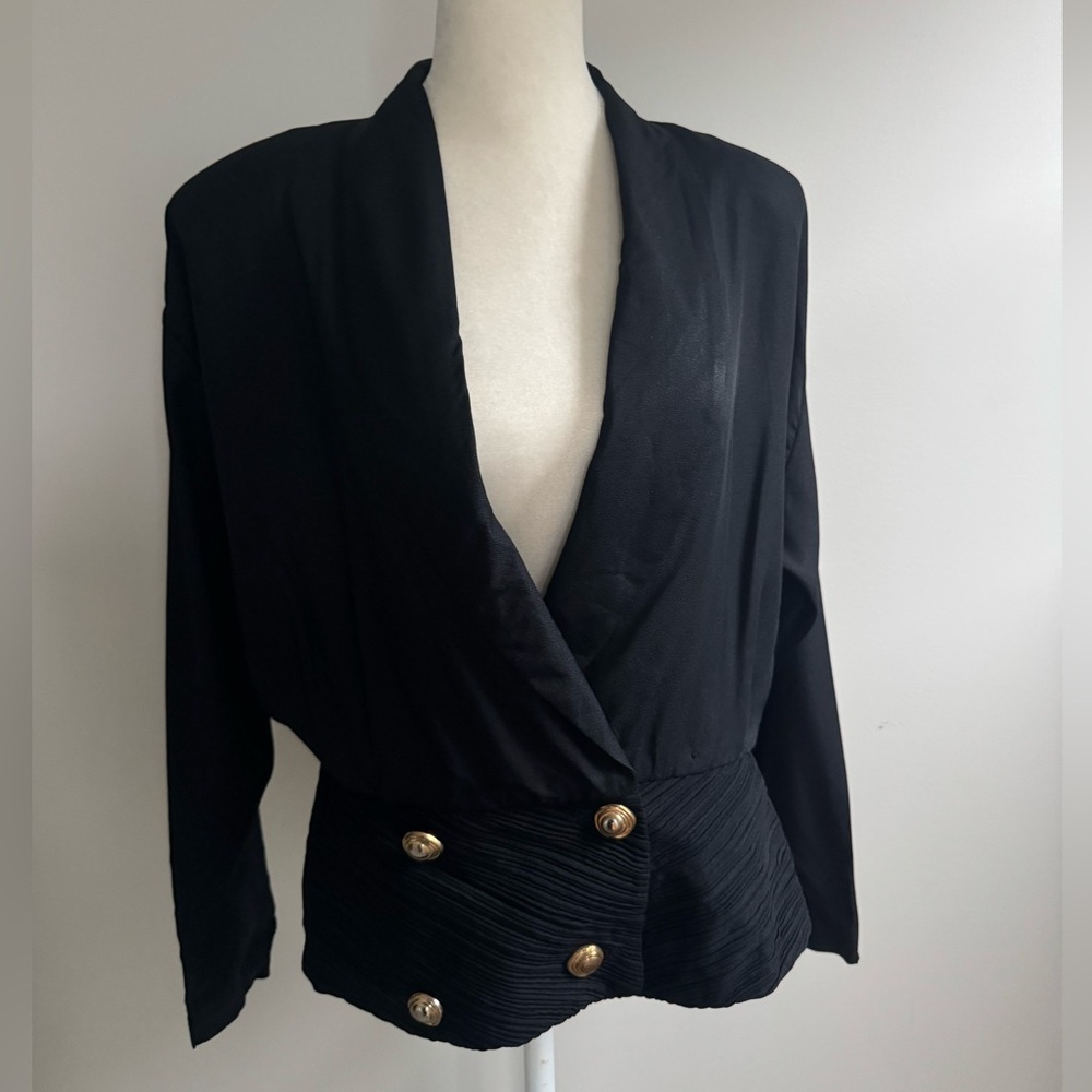 Vintage Sherry Martin V-cut shirt suit size 12